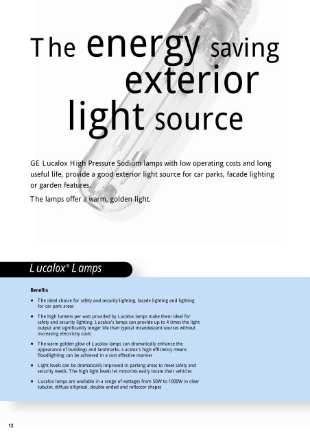 Compact Fluorescent Lamps - GE Lighting