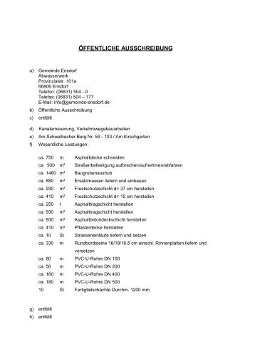 0272_Veröffentlichungstext Internet - Gemeinde Ensdorf