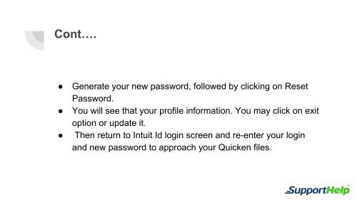 For Intuit Id Password Recovery Call Quicken Support