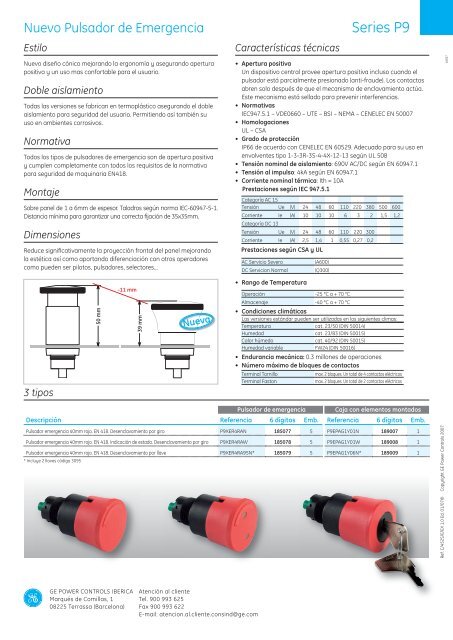 Nuevo Pulsador de Emergencia - GE Lighting