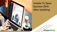 Unable To Open Quicken 2018 After Updating