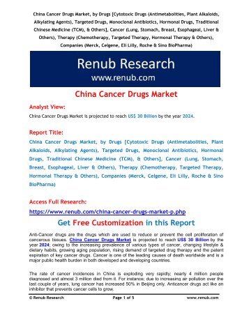 China Cancer Drugs Market by Therapy 