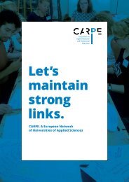 Let’s Maintain strong links – The new CARPE Consortium Brochure 2018