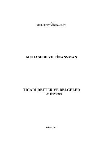 Ticari Defter Ve Belgeler