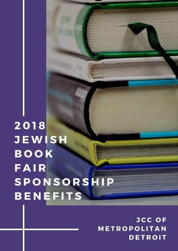 2018 Jewish Book Fair Sponsorship Benefits