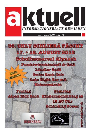 33-2018 Aktuell Obwalden 