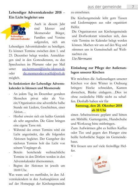 Gemeindebrief "Wir" - Ausgabe 03/18