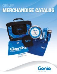 the Genie Merchandise Catalog