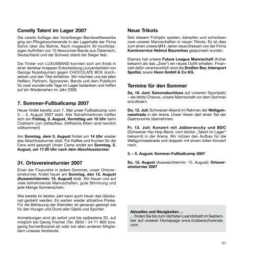 Informationen aus Alberschwende Nr. 6 – Juni 2007 www ...