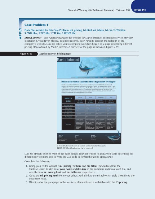HTML 490 HTML and