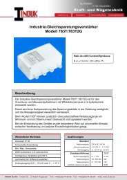 Industrie-Gleichspannungsverstärker Modell 783T ... - Induk GmbH