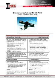 Drehmomentaufnehmer Modell 714 H - Induk GmbH
