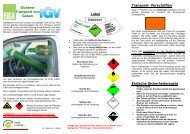 Sicherer Transport von Gasen Label TTransport- Vorschriften ... - IGV