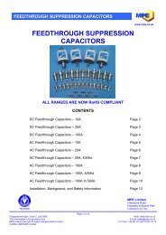 AC FEEDTHROUGH CAPACITORS - Technical Sales Solutions