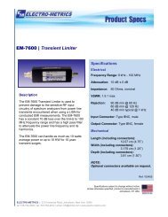 EM-7600 | Transient Limiter - Electro-Metrics