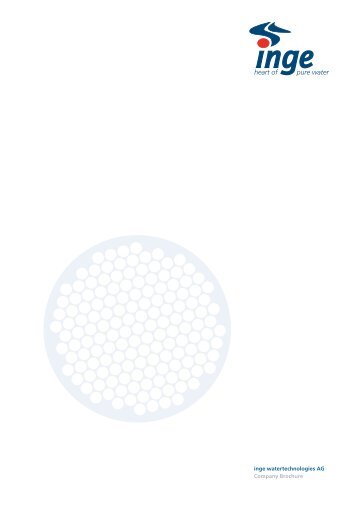 inge watertechnologies AG Company Brochure