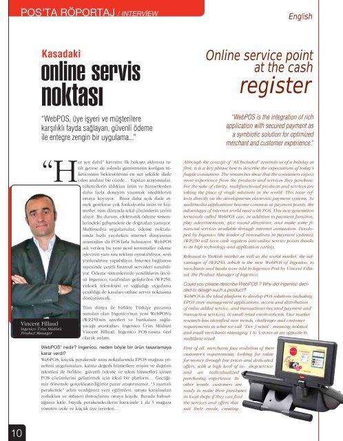 Kasada online servis nokta - Ingenico