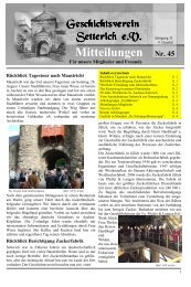 Mitteilungen Nr. 45 - Geschichtsverein Setterich e.V.