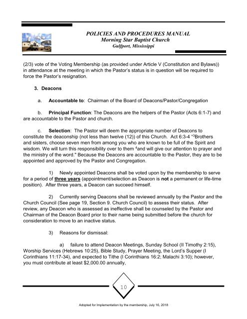 MSBC Policy and Procedures 16July2018
