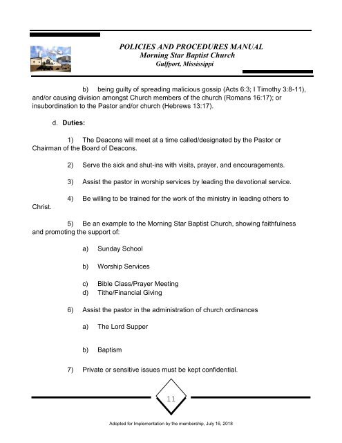MSBC Policy and Procedures 16July2018