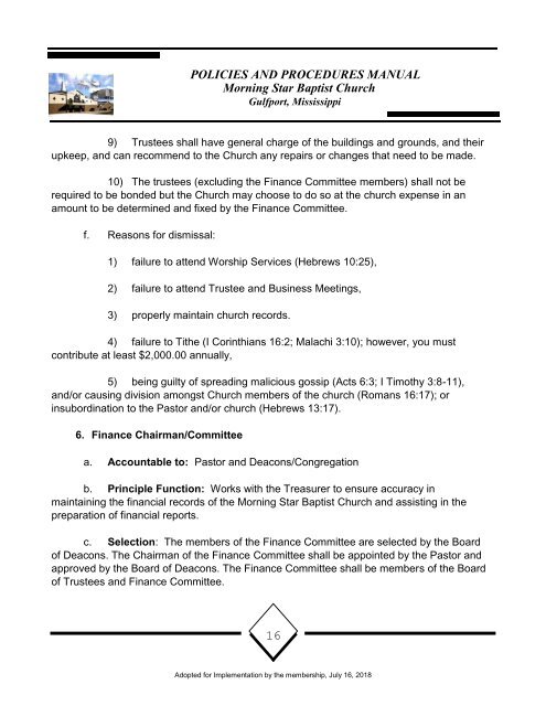 MSBC Policy and Procedures 16July2018