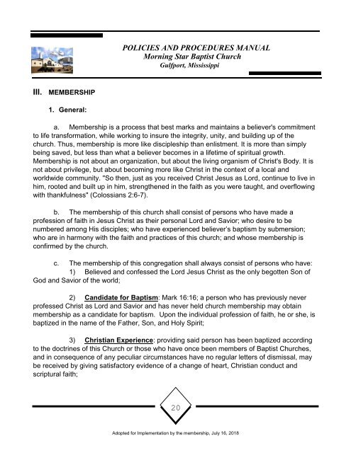 MSBC Policy and Procedures 16July2018