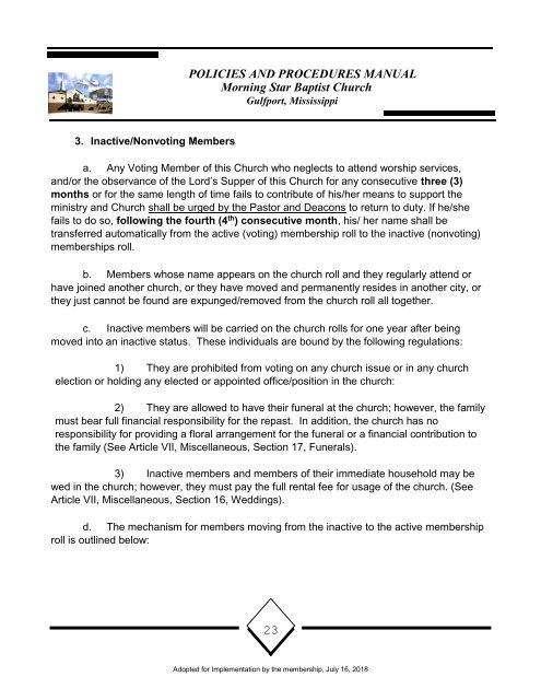 MSBC Policy and Procedures 16July2018