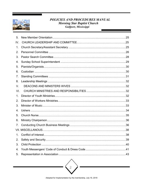 MSBC Policy and Procedures 16July2018