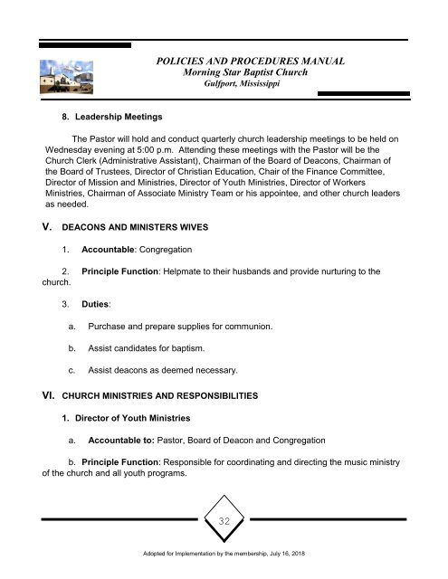 MSBC Policy and Procedures 16July2018