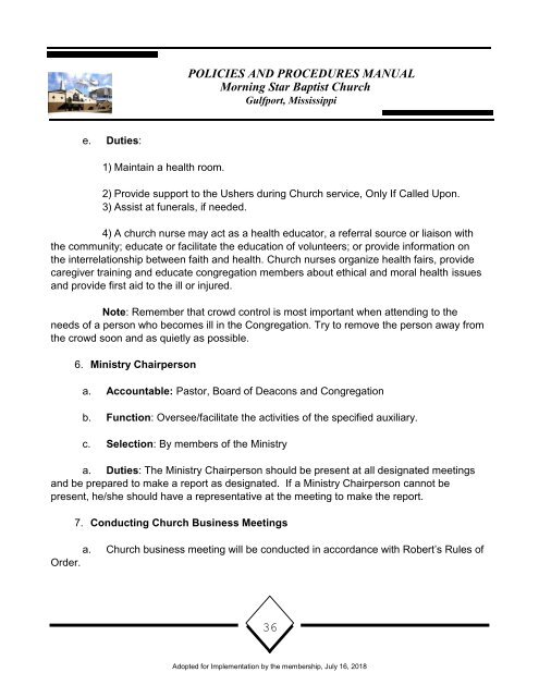 MSBC Policy and Procedures 16July2018