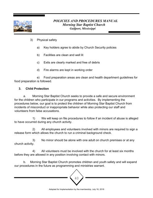 MSBC Policy and Procedures 16July2018