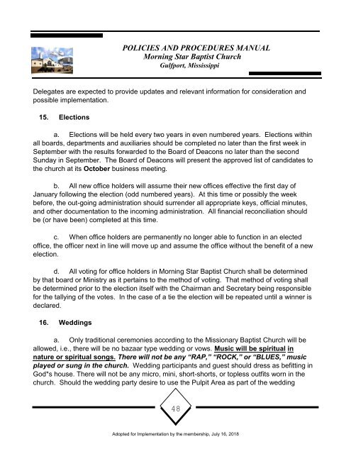 MSBC Policy and Procedures 16July2018