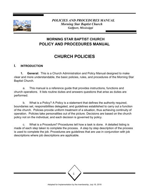 MSBC Policy and Procedures 16July2018