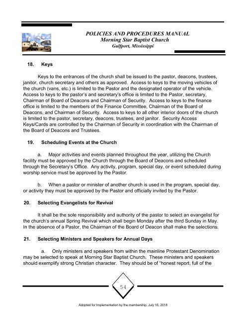 MSBC Policy and Procedures 16July2018