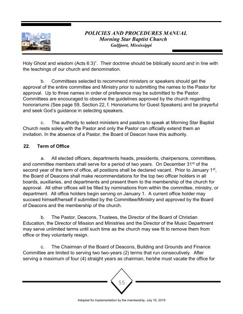 MSBC Policy and Procedures 16July2018