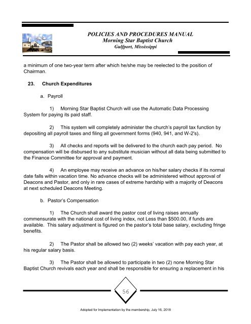 MSBC Policy and Procedures 16July2018