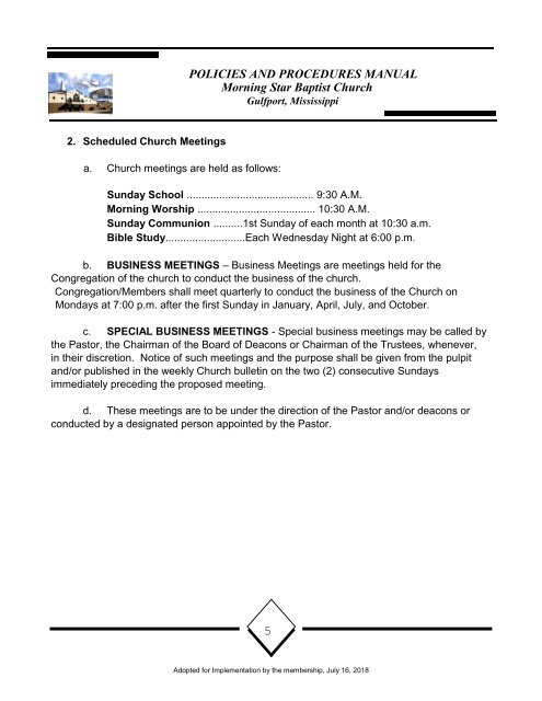 MSBC Policy and Procedures 16July2018