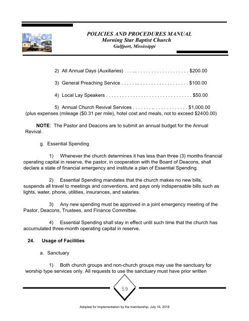 MSBC Policy and Procedures 16July2018
