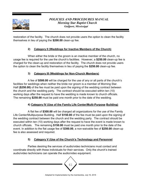 MSBC Policy and Procedures 16July2018