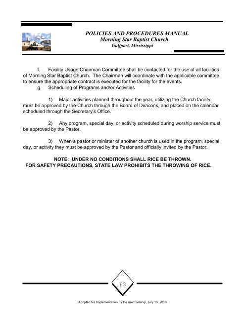 MSBC Policy and Procedures 16July2018