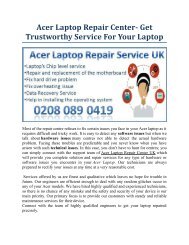 Acer Laptop Repair Center- Get Trustworthy Service For Your Laptop