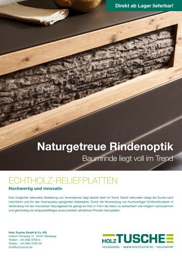 Naturgetreue Rindenoptik