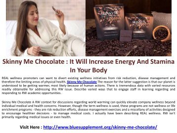 Skinny Me Chocolate - 100% Sugar Free Chocolate to Stay Healthy & Fit!