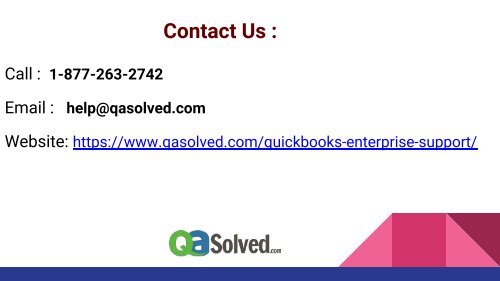 Quickbooks Enterprise Support