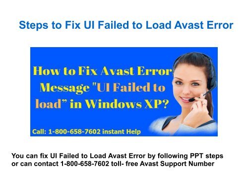 Call 1-800-658-7602 to Fix UI Failed to Load Avast Antivirus