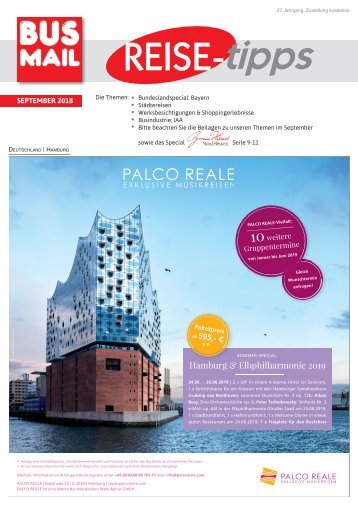 BusMail Reisetipps, Ausgabe September 2018