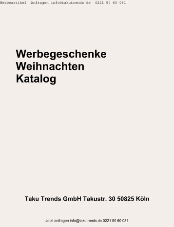 Werbegeschenke Weihnachten Katalog mit Top Trends