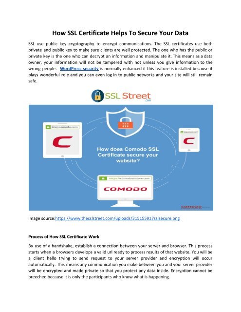 How SSL Certificate Helps To Secure Your Data.docx