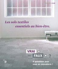 Les sols textiles - Interface