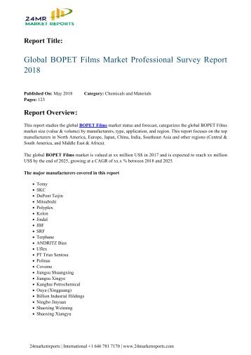 global-bopet-films-market-professional-survey-report-2018-24marketreports